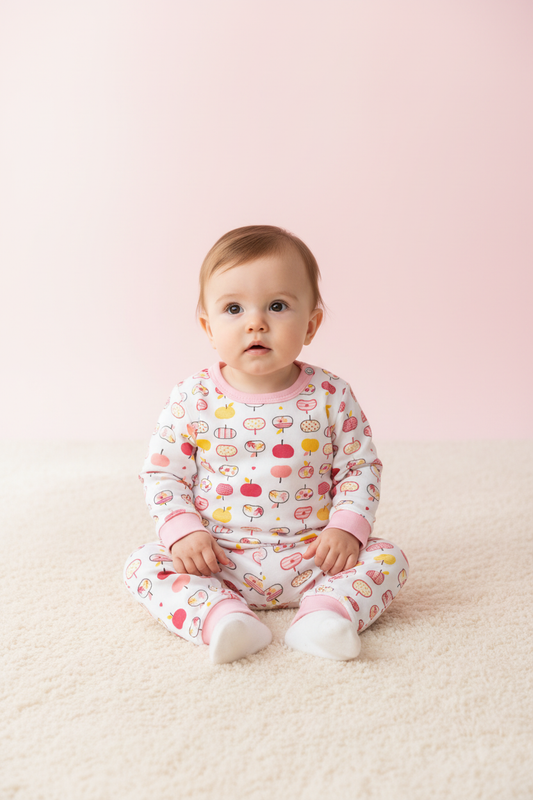 2 Piece Suit - Apple - White/Red Baby Model