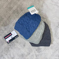 Baby Pack of 3 Wool Cap - Winter (Blue, Light Grey, Dark Grey)