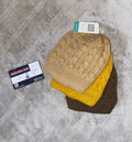 Baby Pack of 3 Wool Cap - Winter (Brown, Mustard, Dark Brown)