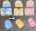 Pack of 3 Suits with Cap - Winter - Rabbit 🐰 - Pink/Blue/Yellow