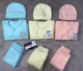 Pack of 3 Suits With Cap - Winter - Yellow/Sea Green/Peach