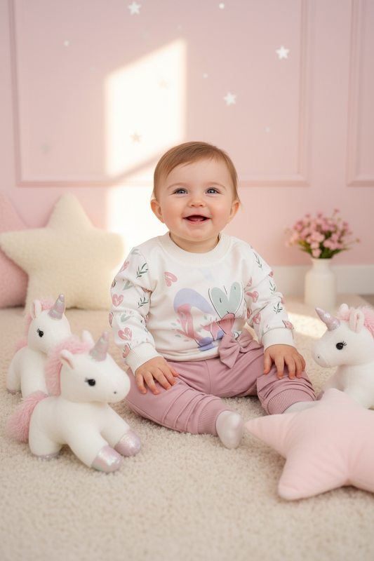 Baby Girl Heart Tracksuit - Lifestyle